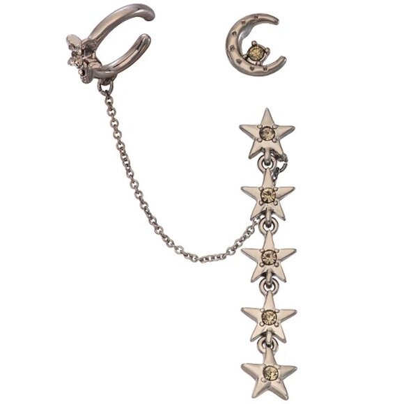Vera Wang Jewelry - Vera Wang Silver Star and Moon Earrings